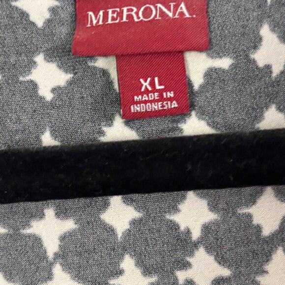 Merona Black & White Geometric Sleeveless Faux-Wrap Midi Dress XL - Picture 5 of 8